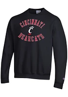 Champion Cincinnati Bearcats Mens Black Powerblend Long Sleeve Crew Sweatshirt