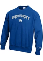 Champion Kentucky Wildcats Mens Blue Reverse Weave Long Sleeve Crew Sweatshirt