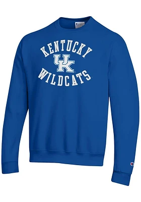 Champion Kentucky Wildcats Mens Blue Powerblend Long Sleeve Crew Sweatshirt