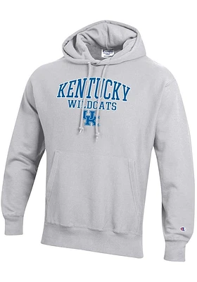 Champion Kentucky Wildcats Mens Silver Reverse Weave Long Sleeve Hoodie