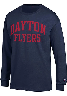 Champion Dayton Flyers Navy Blue Jersey Long Sleeve T Shirt