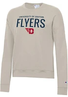 Champion Dayton Flyers Womens Tan Powerblend Crew Sweatshirt