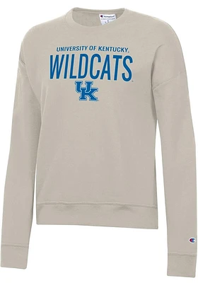 Champion Kentucky Wildcats Womens Tan Powerblend Crew Sweatshirt