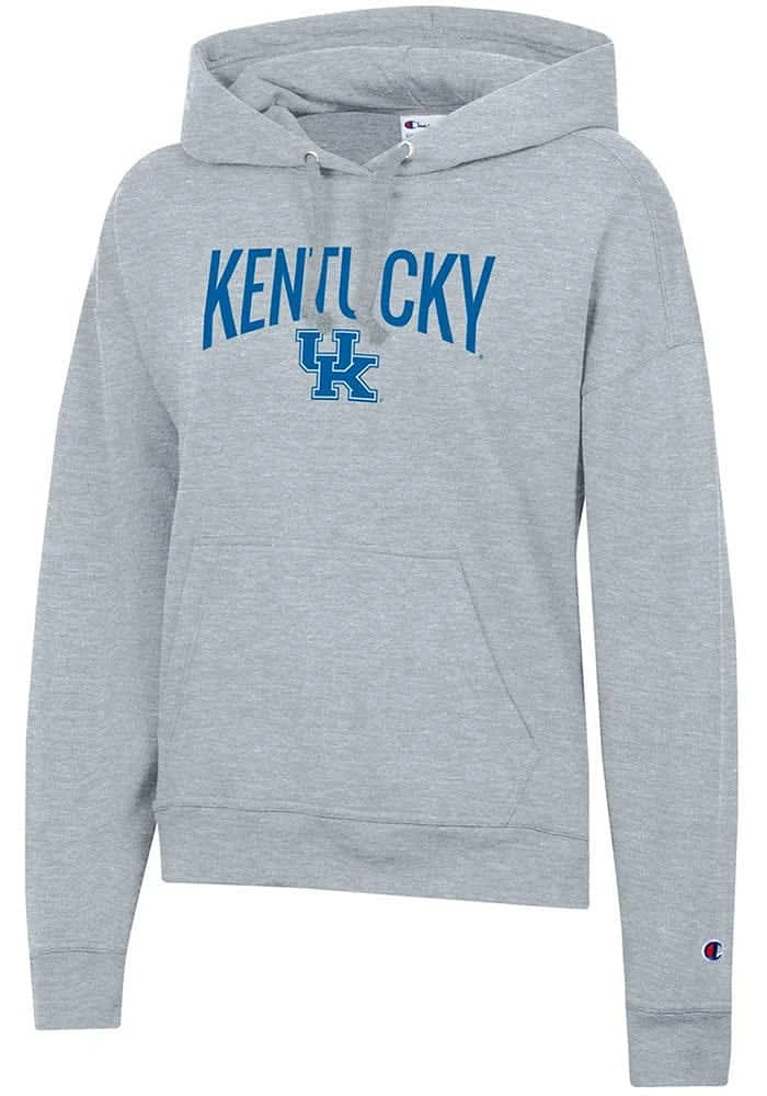 Champion Kentucky Wildcats Womens Grey Powerblend Hooded Sweatshirt