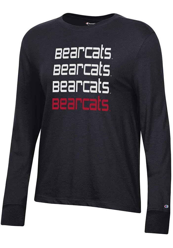 Champion Cincinnati Bearcats Womens Black Core LS Tee