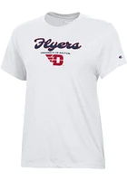 Champion Dayton Flyers Womens White Core Short Sleeve T-Shirt