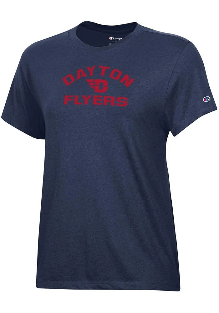 Champion Dayton Flyers Womens Navy Blue Core Short Sleeve T-Shirt