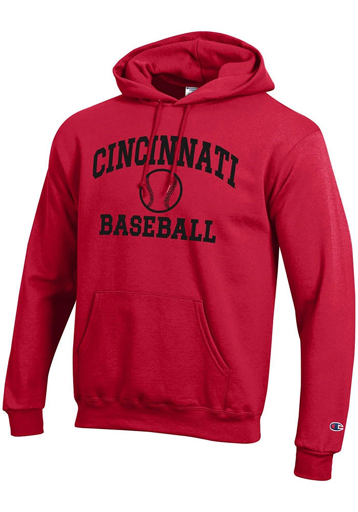 Champion Cincinnati Bearcats Mens Baseball Powerblend Long Sleeve Hoodie