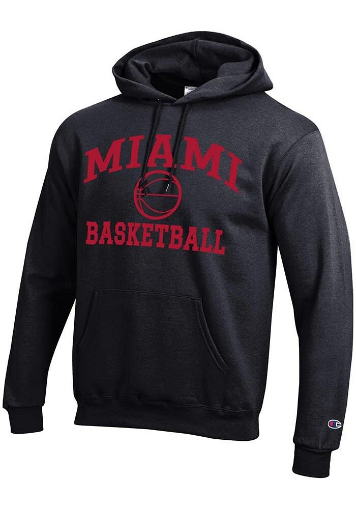 Champion Miami RedHawks Mens Basketball Powerblend Long Sleeve Hoodie