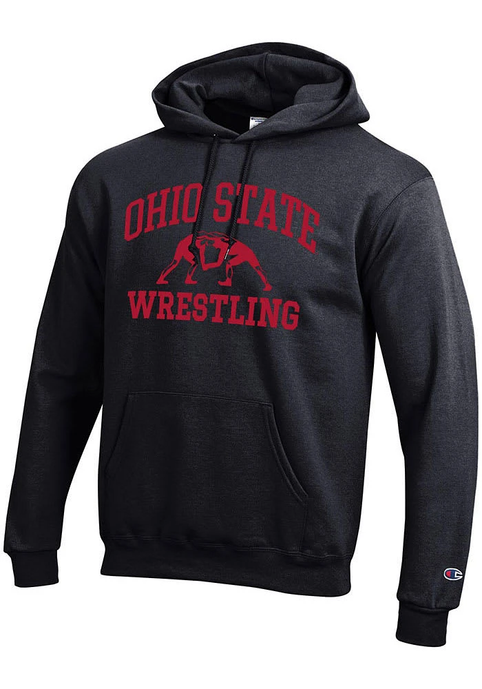 Champion Ohio State Buckeyes Mens Wrestling Powerblend Long Sleeve Hoodie