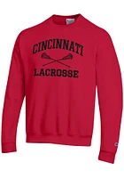 Champion Cincinnati Bearcats Mens Lacrosse Powerblend Long Sleeve Crew Sweatshirt