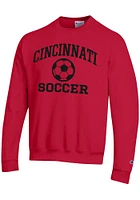 Champion Cincinnati Bearcats Mens Soccer Powerblend Long Sleeve Crew Sweatshirt