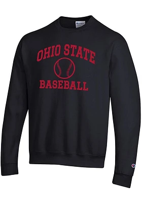 Champion Ohio State Buckeyes Mens Baseball Powerblend Long Sleeve Crew Sweatshirt