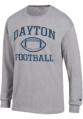 Champion Dayton Flyers Grey Football Jersey Long Sleeve T Shirt