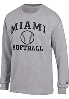 Champion Miami RedHawks Softball Jersey Long Sleeve T Shirt