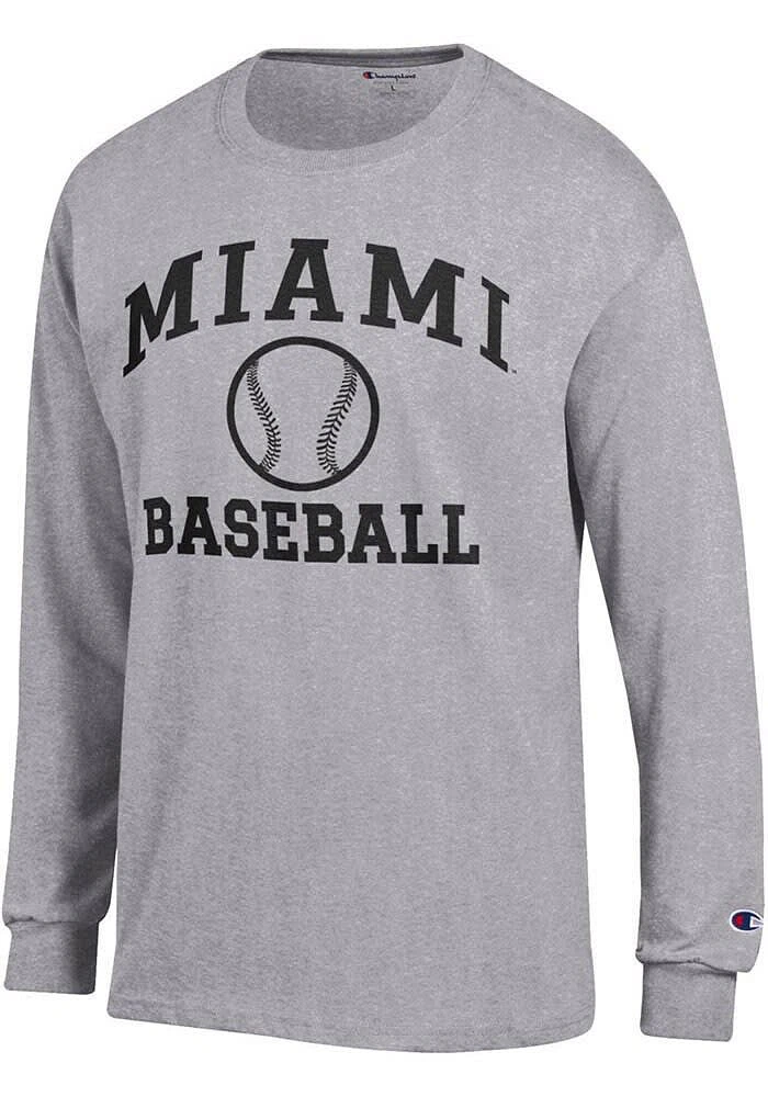 Champion Miami RedHawks Baseball Jersey Long Sleeve T Shirt