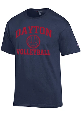 Champion Dayton Flyers Navy Blue Volleyball Jersey Short Sleeve T Shirt