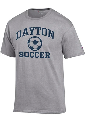 Champion Dayton Flyers Grey Soccer Jersey Short Sleeve T Shirt