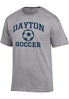 Champion Dayton Flyers Grey Soccer Jersey Short Sleeve T Shirt