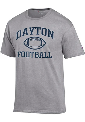 Champion Dayton Flyers Grey Football Jersey Short Sleeve T Shirt