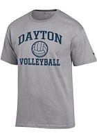 Champion Dayton Flyers Grey Volleyball Jersey Short Sleeve T Shirt