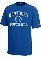 Champion Kentucky Wildcats Youth Blue Softball Core Short Sleeve T-Shirt