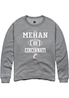 Ben Mehan  Rally Cincinnati Bearcats Mens Graphite NIL Sport Icon Long Sleeve Crew Sweatshirt