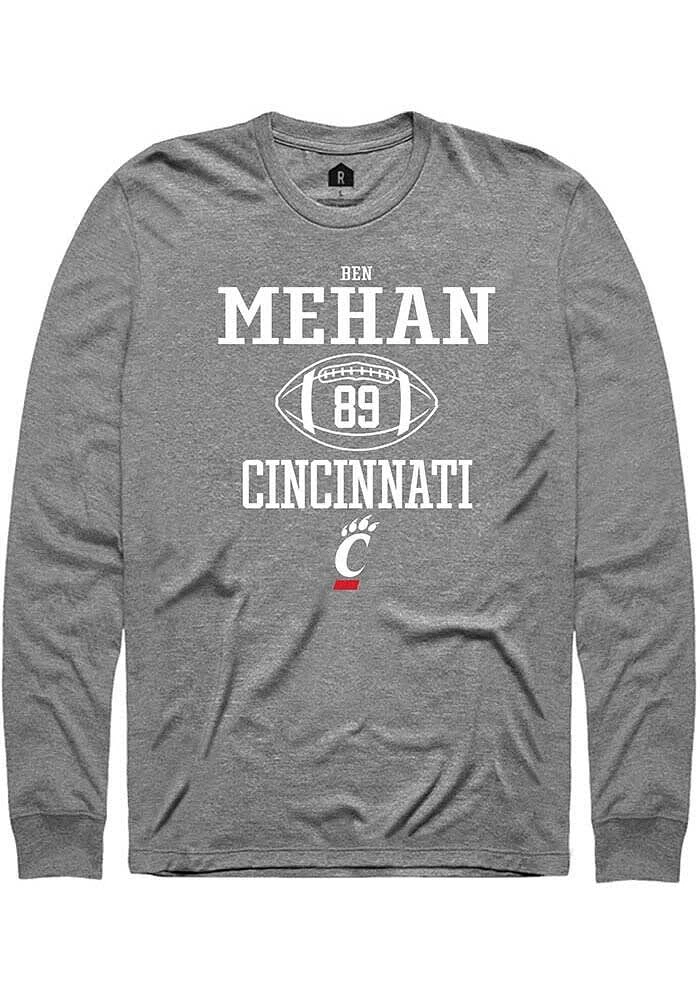 Ben Mehan  Cincinnati Bearcats Graphite Rally NIL Sport Icon Long Sleeve T Shirt