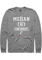 Ben Mehan  Cincinnati Bearcats Graphite Rally NIL Sport Icon Long Sleeve T Shirt