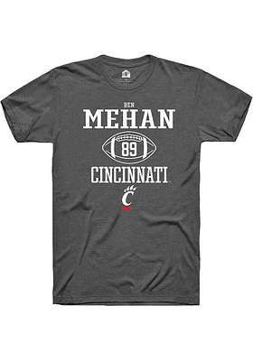 Ben Mehan  Cincinnati Bearcats Dark Grey Rally NIL Sport Icon Short Sleeve T Shirt