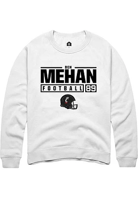 Ben Mehan Rally Cincinnati Bearcats Mens NIL Stacked Box Long Sleeve Crew Sweatshirt