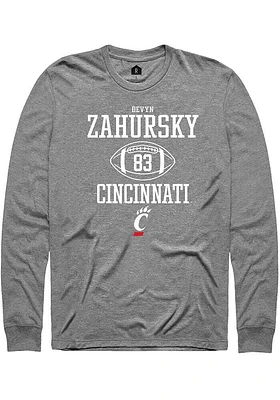 Devyn Zahursky  Cincinnati Bearcats Graphite Rally NIL Sport Icon Long Sleeve T Shirt