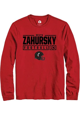 Devyn Zahursky Cincinnati Bearcats Rally NIL Stacked Box Long Sleeve T Shirt