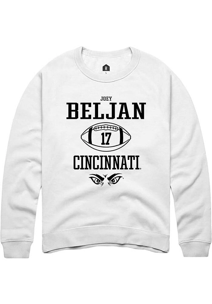 Joey Beljan Rally Cincinnati Bearcats Mens NIL Sport Icon Long Sleeve Crew Sweatshirt