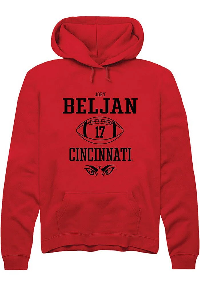 Joey Beljan Rally Cincinnati Bearcats Mens NIL Sport Icon Long Sleeve Hoodie