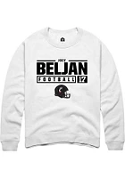 Joey Beljan Rally Cincinnati Bearcats Mens NIL Stacked Box Long Sleeve Crew Sweatshirt