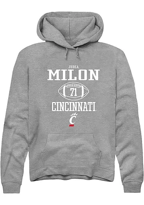 Judea Milon  Rally Cincinnati Bearcats Mens Graphite NIL Sport Icon Long Sleeve Hoodie