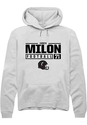 Judea Milon Rally Cincinnati Bearcats Mens NIL Stacked Box Long Sleeve Hoodie