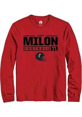 Judea Milon Cincinnati Bearcats Rally NIL Stacked Box Long Sleeve T Shirt