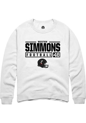 Weston Simmons Rally Cincinnati Bearcats Mens NIL Stacked Box Long Sleeve Crew Sweatshirt