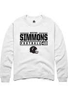 Weston Simmons Rally Cincinnati Bearcats Mens NIL Stacked Box Long Sleeve Crew Sweatshirt