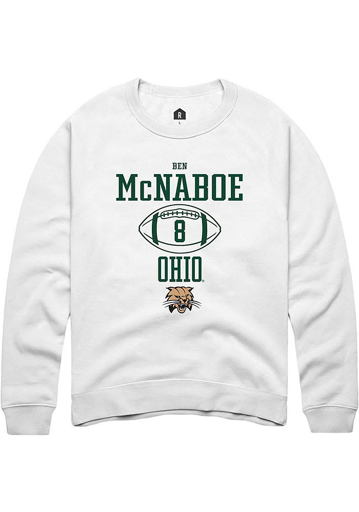 Ben McNaboe Rally Ohio Bobcats Mens NIL Sport Icon Long Sleeve Crew Sweatshirt