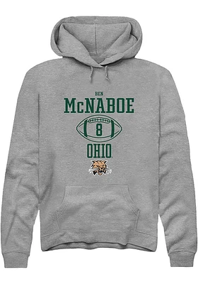 Ben McNaboe  Rally Ohio Bobcats Mens Graphite NIL Sport Icon Long Sleeve Hoodie