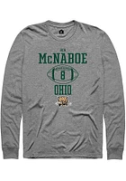 Ben McNaboe  Ohio Bobcats Graphite Rally NIL Sport Icon Long Sleeve T Shirt