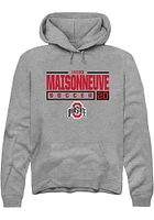 Jacob Maisonneuve  Rally Ohio State Buckeyes Mens Graphite NIL Stacked Box Long Sleeve Hoodie