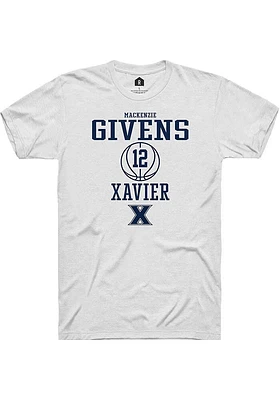 MacKenzie Givens  Xavier Musketeers White Rally NIL Sport Icon Short Sleeve T Shirt