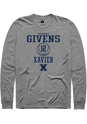 MacKenzie Givens  Xavier Musketeers Graphite Rally NIL Sport Icon Long Sleeve T Shirt