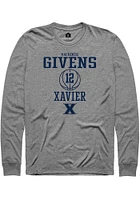 MacKenzie Givens  Xavier Musketeers Graphite Rally NIL Sport Icon Long Sleeve T Shirt