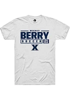 McKinley Berry  Xavier Musketeers White Rally NIL Stacked Box Short Sleeve T Shirt