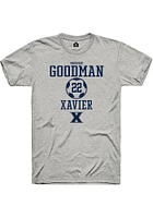 Morgan Goodman  Xavier Musketeers Ash Rally NIL Sport Icon Short Sleeve T Shirt